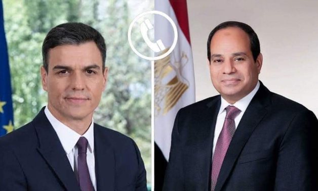 Président Sisi, PM espagnol Sanchez Coopération bilatérale, Mises à jour régionales