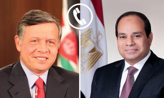 Le président Sisi, le roi Abdullah II de Jordan, réaffirme la nécessité pour mettre en œuvre pleinement l'accord de cessez-le-feu à Gaza