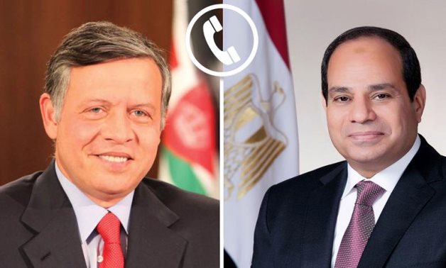 Le président Sisi, le roi Abdullah II de Jordanie met l'accent sur l'importance de la mise en œuvre de l'accord de Gaza
