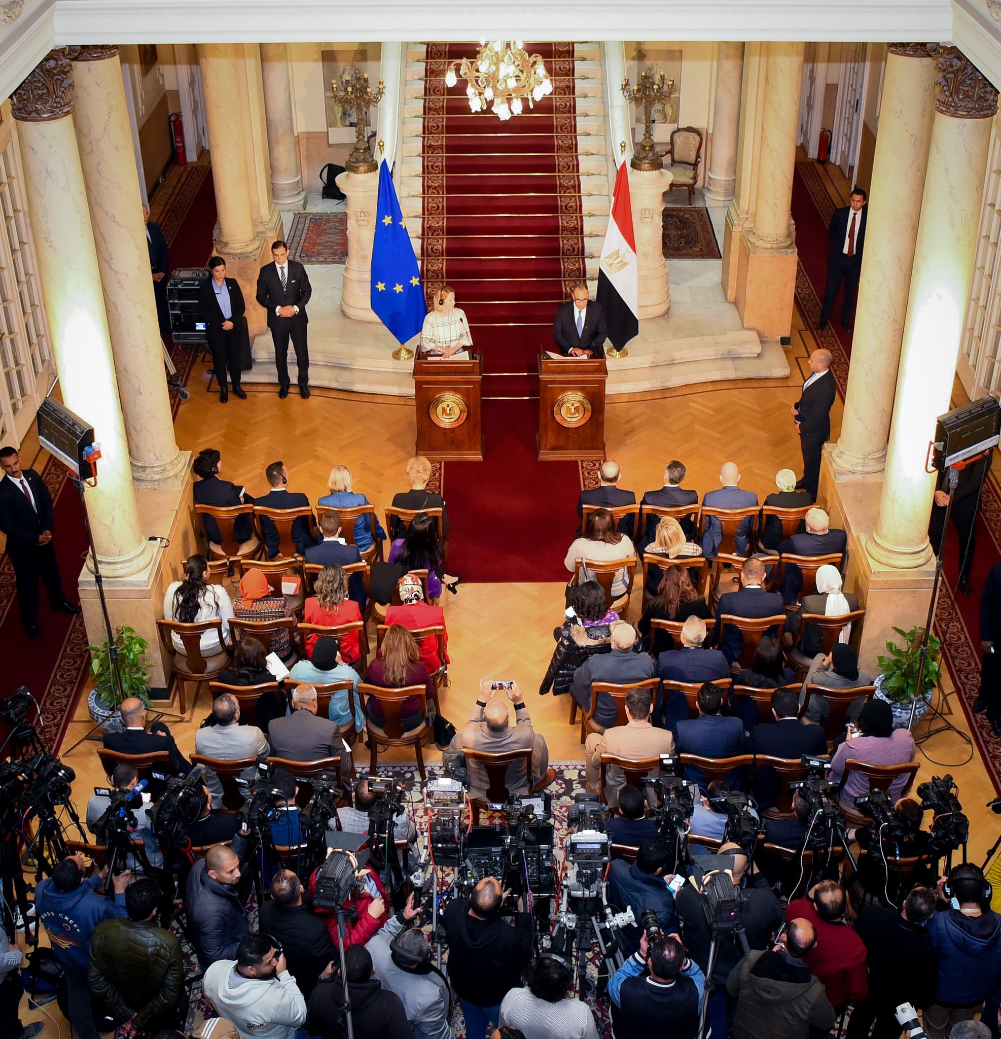 Egyptien FM Badr Abdelatty rencontre UE High Représentant pour les affaires étrangères et la politique de sécurité Kaja Kallas