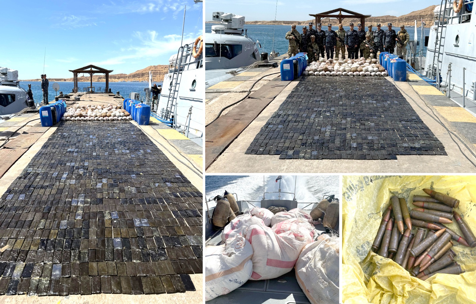 Tentative de contrebande de drogue de la drogue des forces navales égyptiennes via la mer Rouge