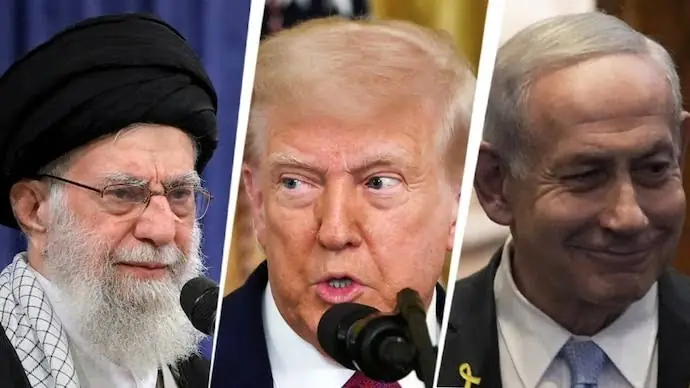 Iran Leader, Ayatollah Ali Khamenei, US President Donald Trump and Israel PM Benjamin Netanyahu
