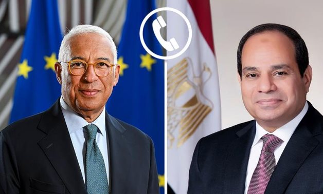 Le président Sisi parle avec le président du Conseil européen