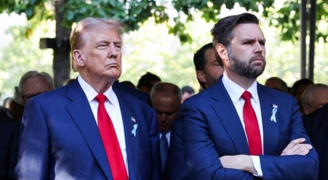 US President Donald Trump and JD Vance