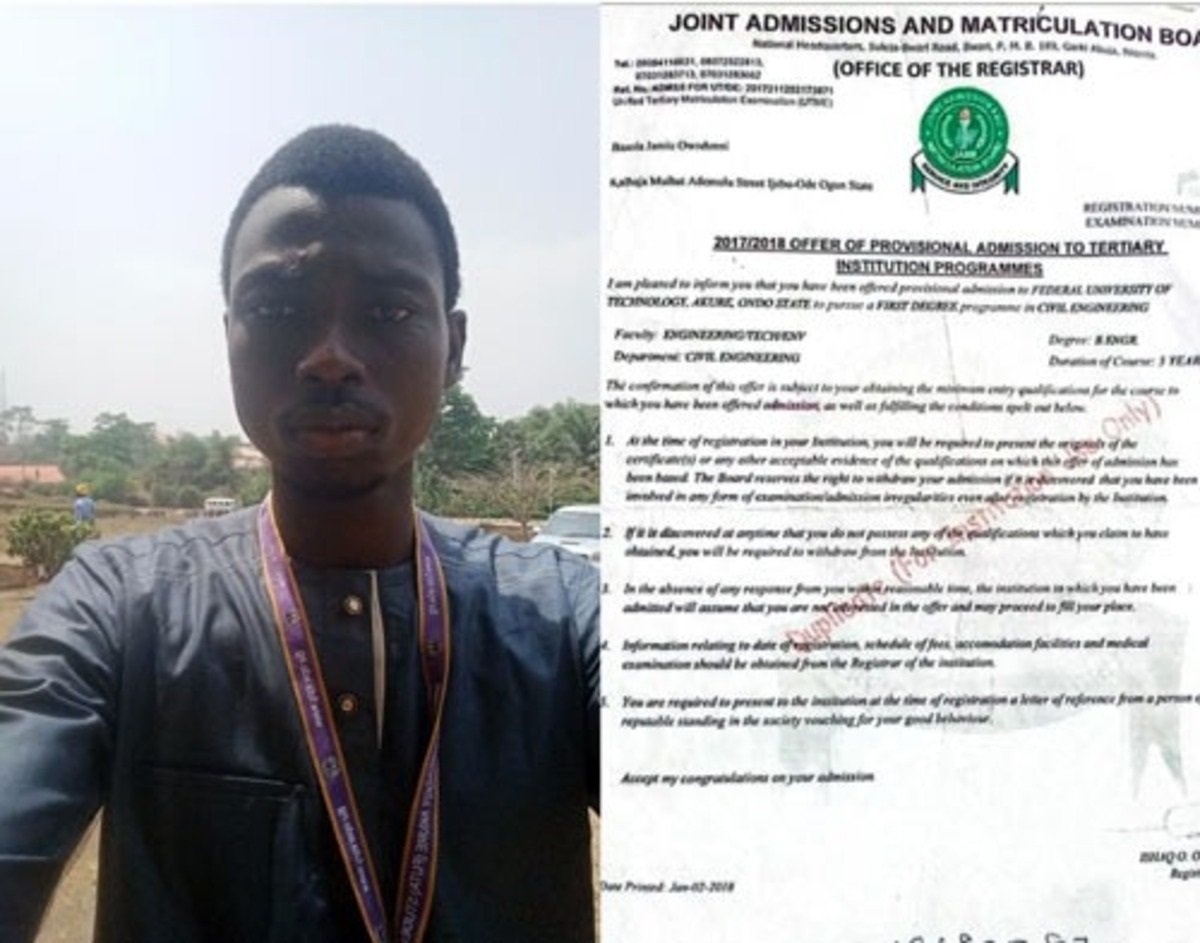 JAMB rectifie le statut de Futa Graduate après une fausse allégation d'admission