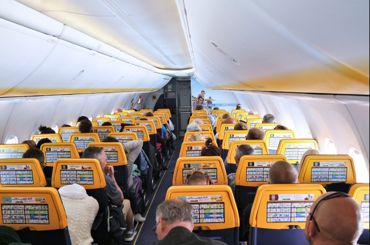 Ryanair passenger seats