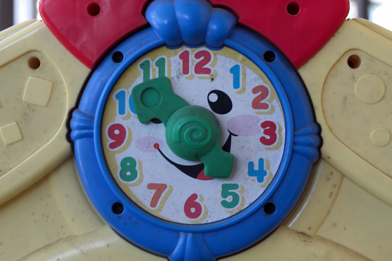 A Talking Clock, an educational toy that helps children learn time in a fun way