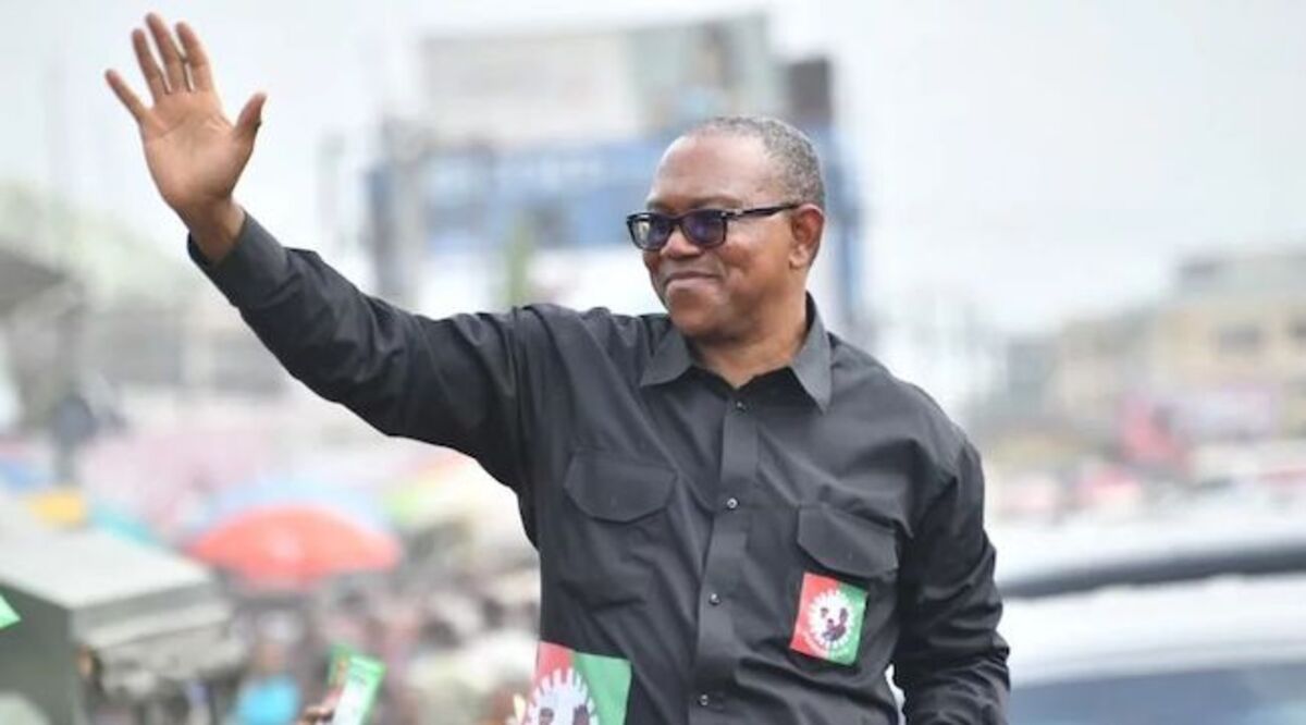 Peter Obi waving to Nigerians