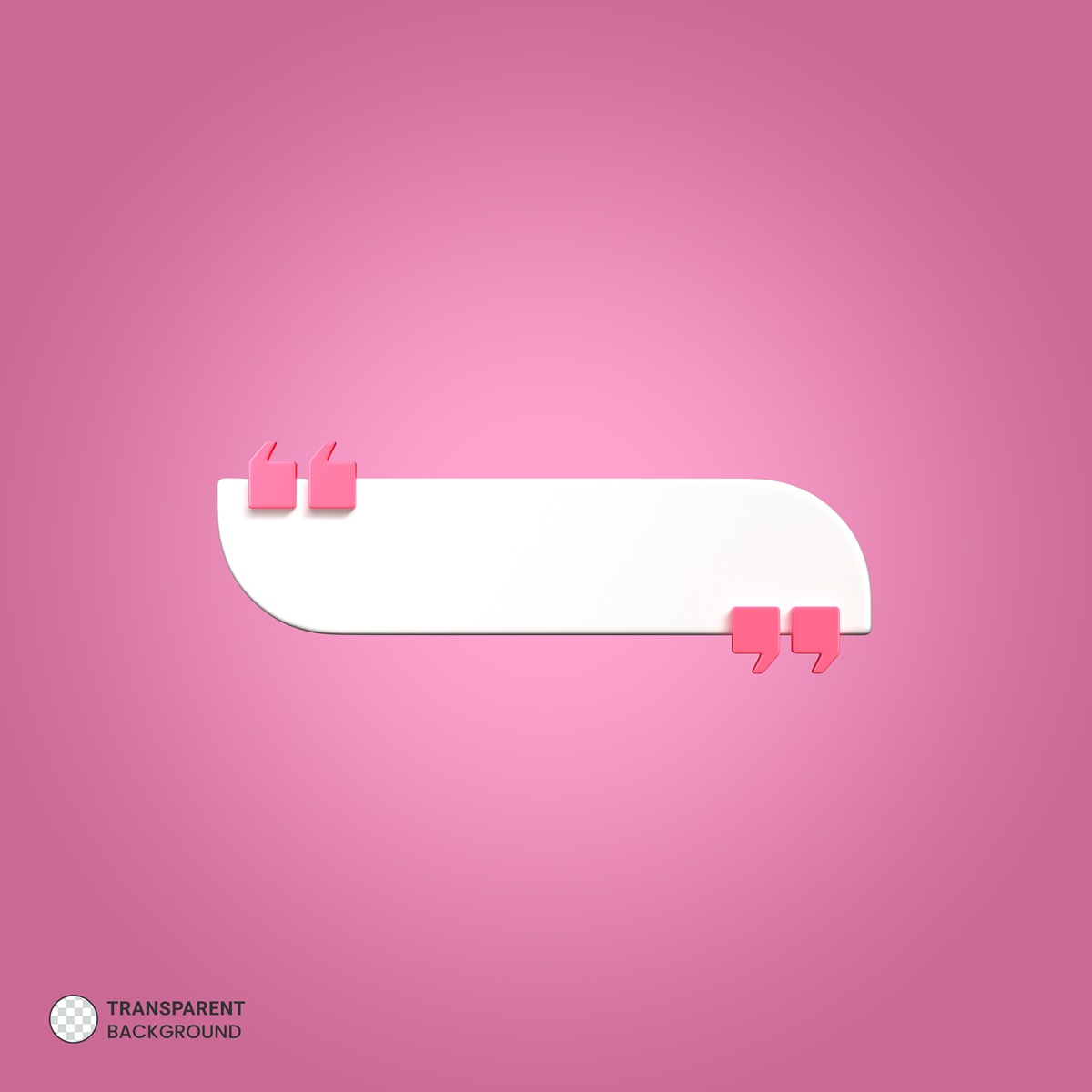 3d rendering of quotes frame box icon isolated 3d render illustr