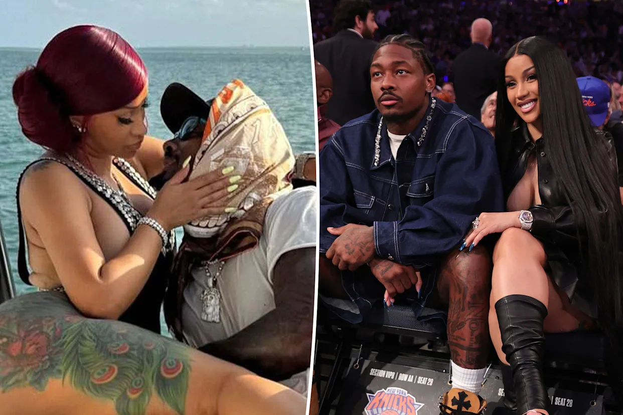 rapper Cardi B with boyfriend, Stefon Diggs.