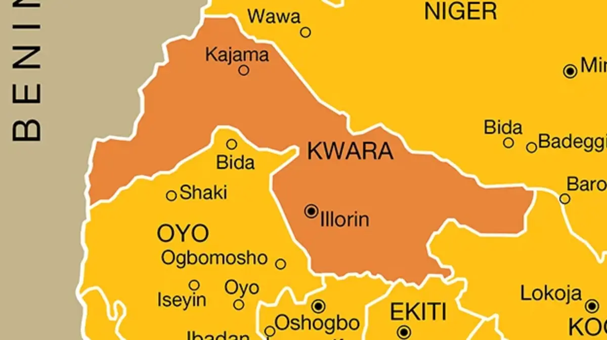 Map of Kwara State, Kwara kidnap incident, Philanthropist facilitates inmates release, Kwara State map, kwara NUT demands, Three die in two separate Kwara attacks, internet fraudsters in Kwara