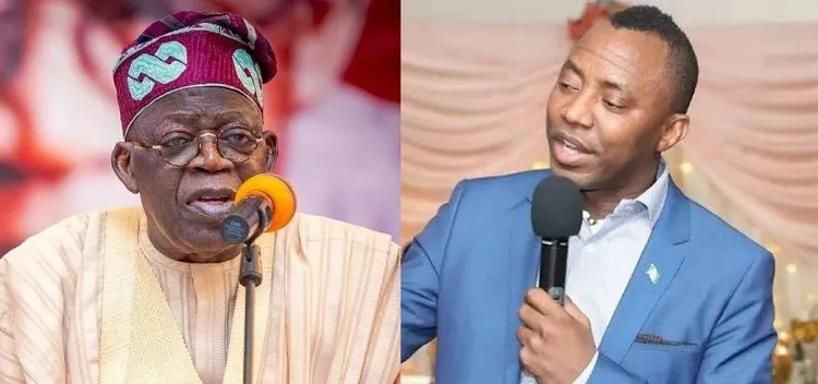 Omoyele Sowore and president Bola Ahmed Tinubu