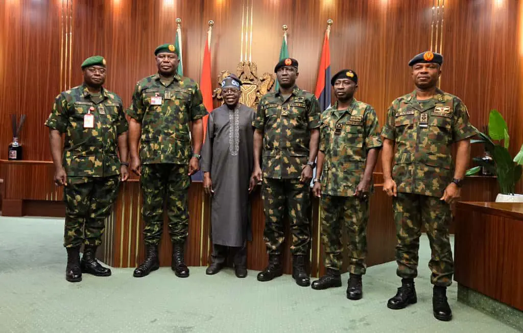 Tinubu and service chiefs