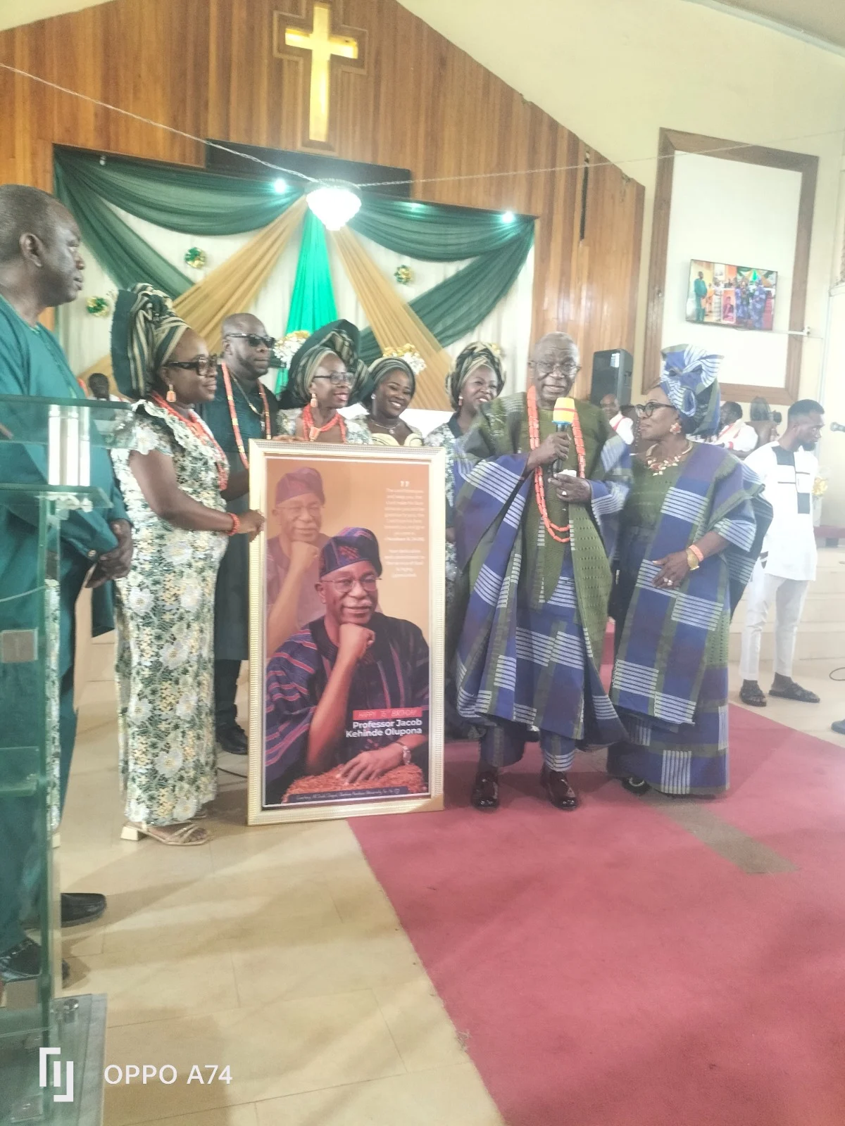 Prof Oluponna birthday celebration and thanksgiving service at All Souls Church, Obafemi Awolowo University, Ile-Ife, Osun State.