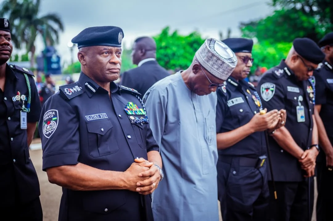 IGP Disu at the Police honouring of 10 fallen officers