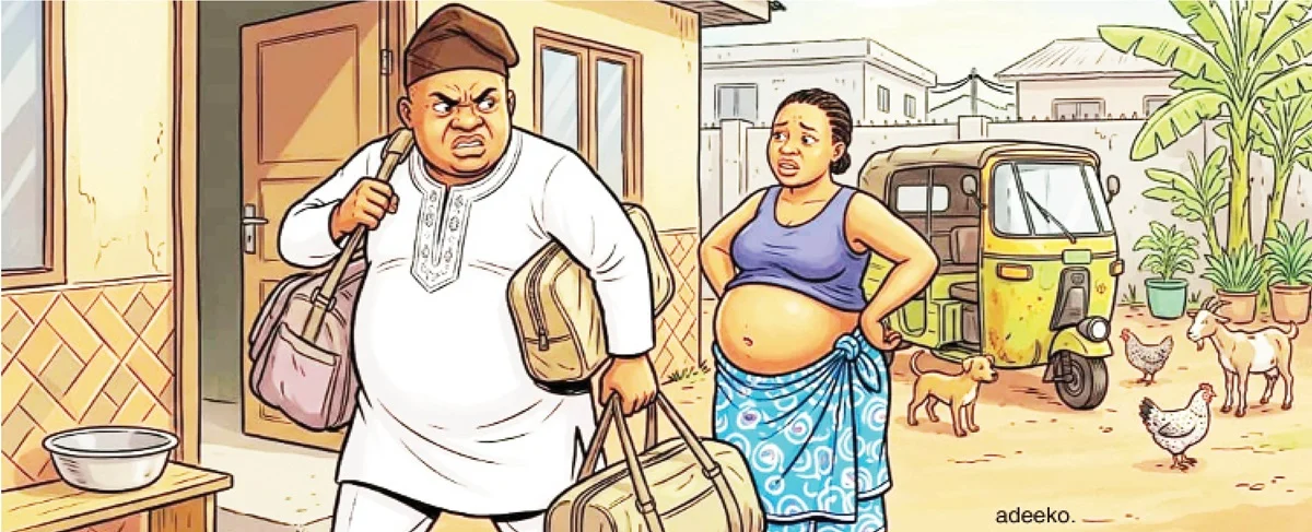Husband and pregnant wife