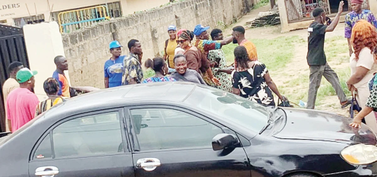 Some members of Oba-Ile community in Akure North Local Government Area of Ondo State, jubilating after the selection of their new traditional ruler.