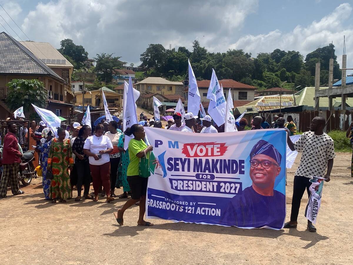 Chieftains and supporters of the Allied Peoples Movement (APM) in Ekiti State